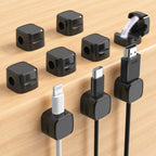 Magnetic Cable Organizer for Desk, magnetic hold, cable clicks in and out