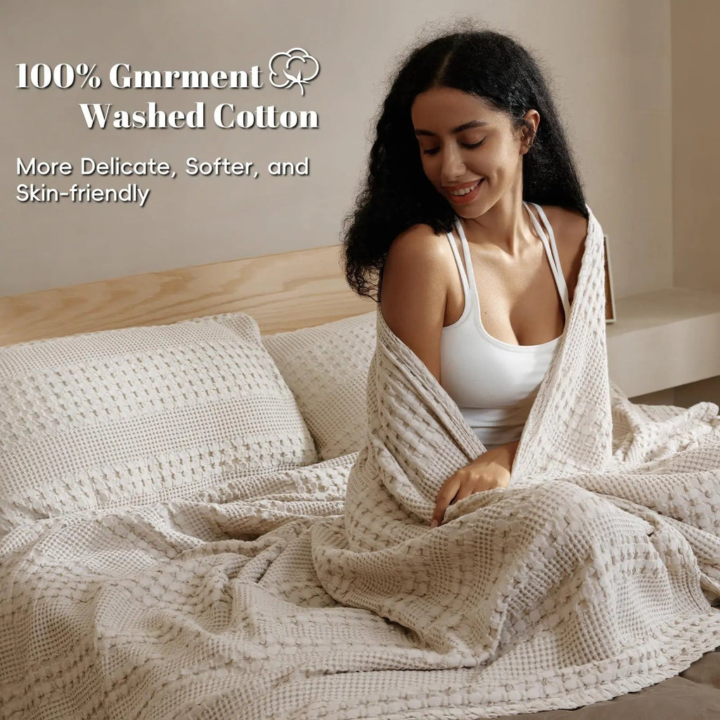 Lightweight Cotton Blanket for Summer, double, queen and king