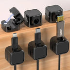 Magnetic Cable Organizer for Desk, magnetic hold, cable clicks in and out