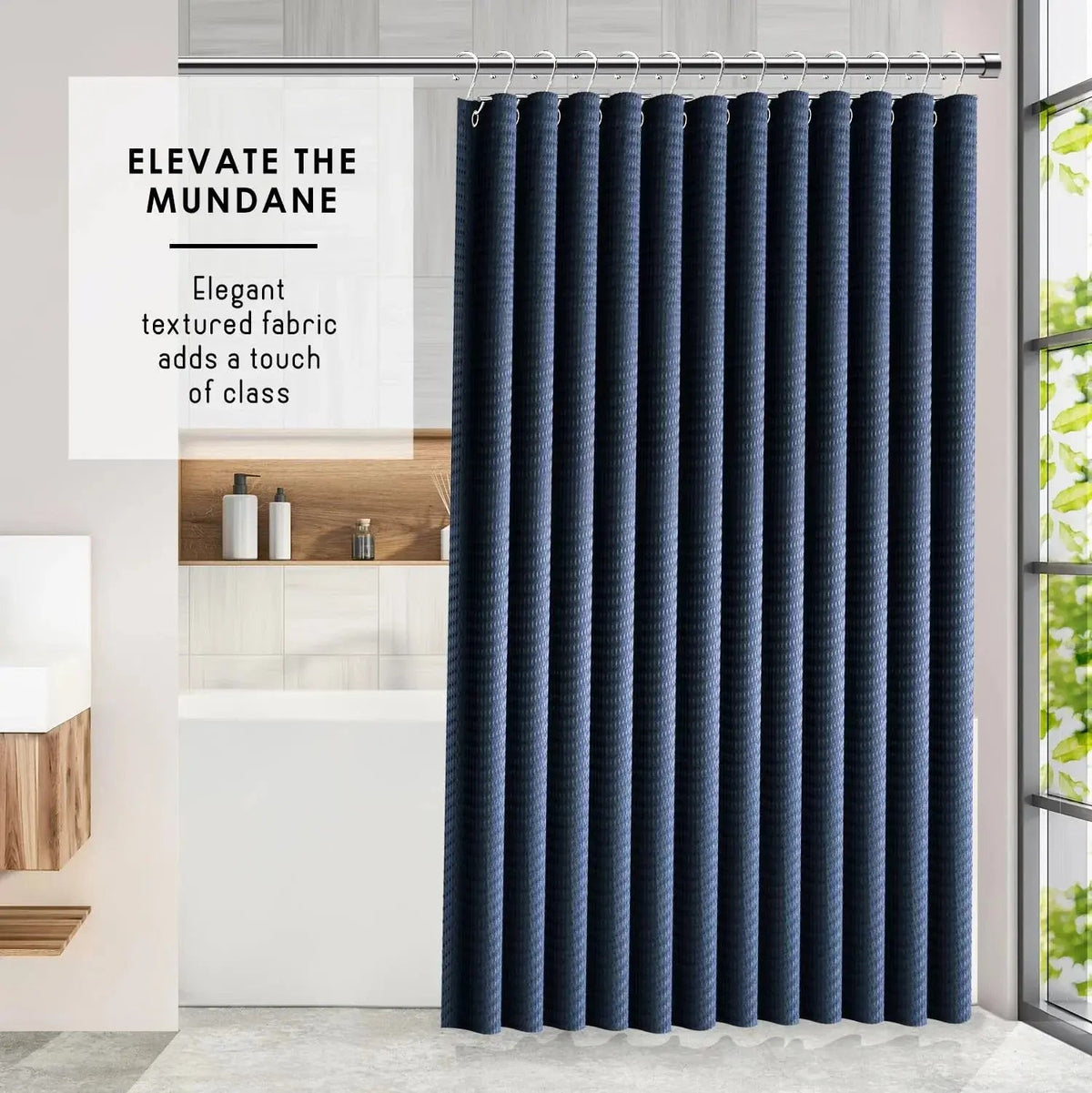 Thermal Blackout Curtains for Bedroom, thermal coated lining bonded to the weave