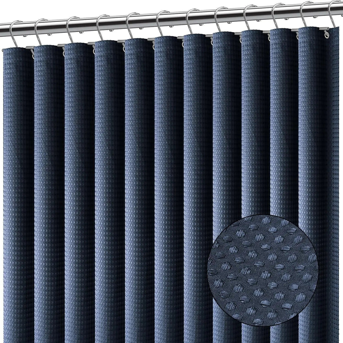 Thermal Blackout Curtains for Bedroom, tightly woven polyester with a structured drape