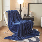 Plaid Faux Fur Blanket