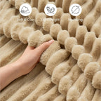 Plaid Faux Fur Blanket