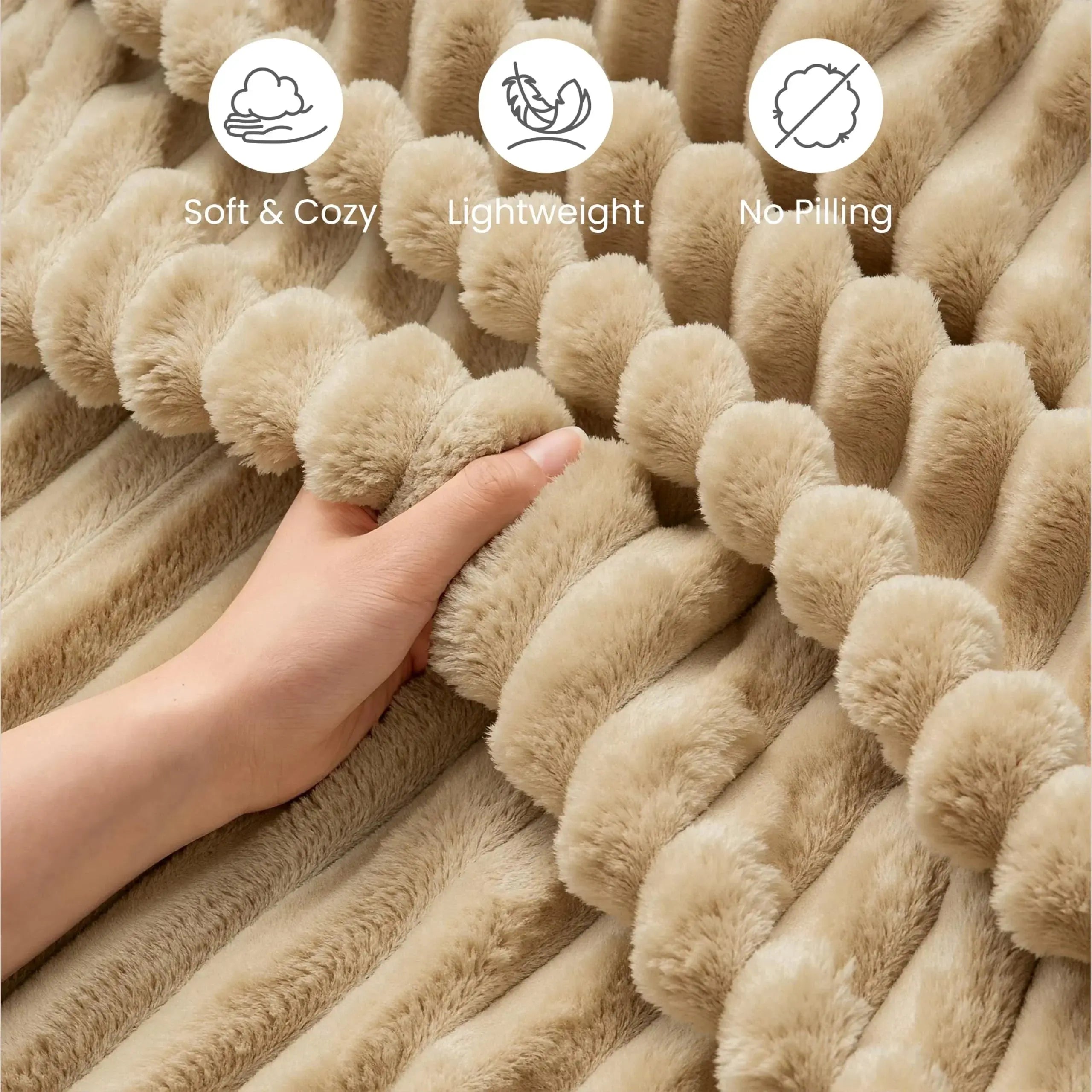 Plaid Faux Fur Blanket