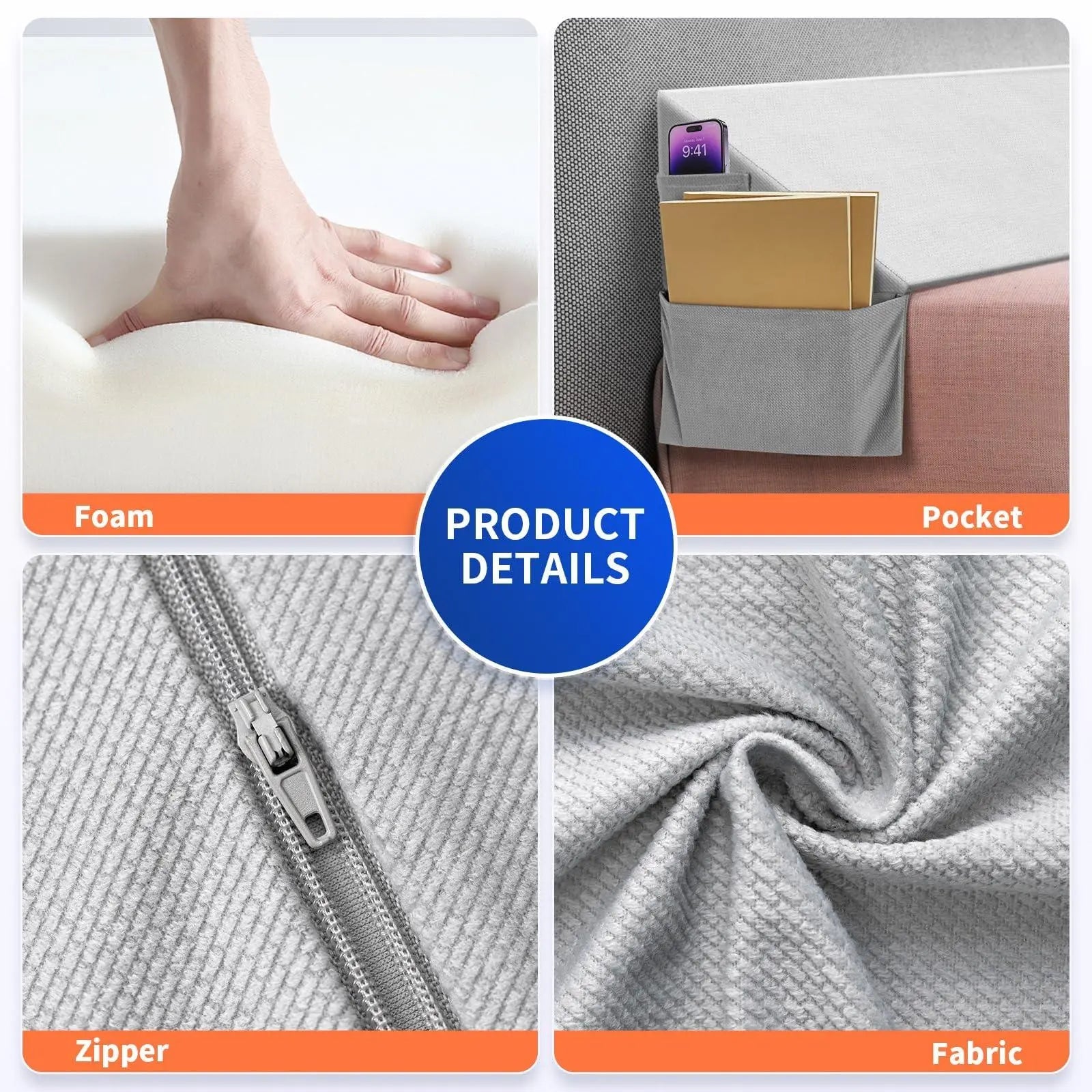Mattress Gap Bed Wedge Pillow