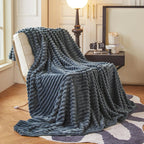 Plaid Faux Fur Blanket