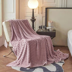 Plaid Faux Fur Blanket