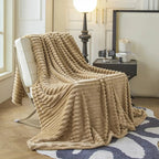 Plaid Faux Fur Blanket