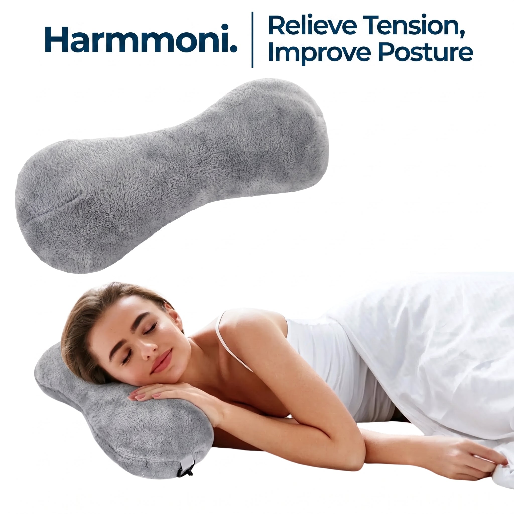 Sherpa Fleece Headrest Bed Pillow