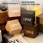 Sound Activated Wooden Alarm Clock