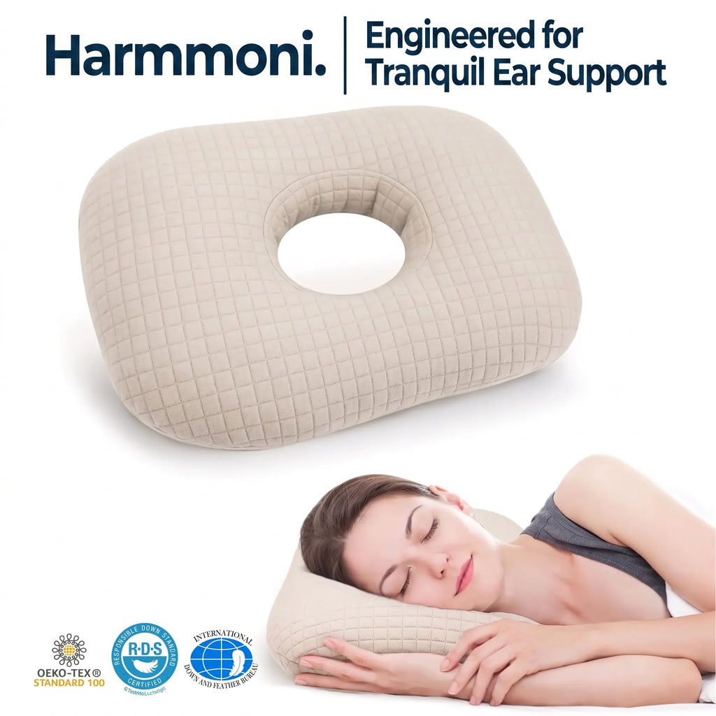 Round Cotton Ear Bed Pillow