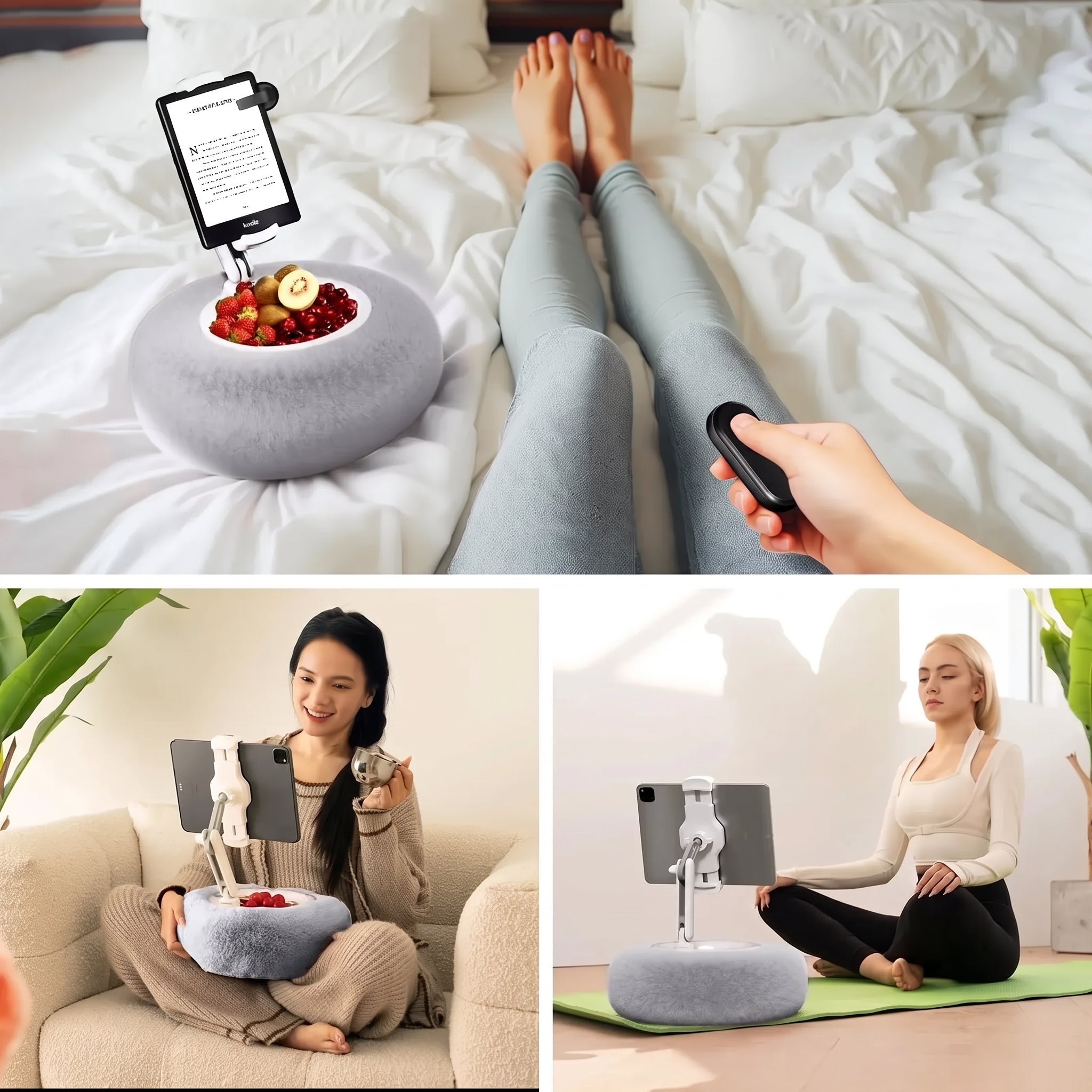 Plush Tablet Stand Bed Pillow