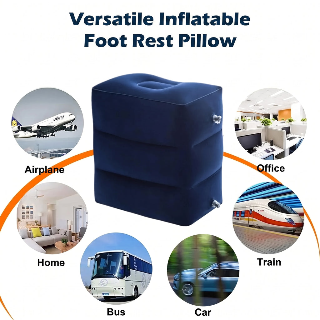 Inflatable Travel Foot Rest Pillow