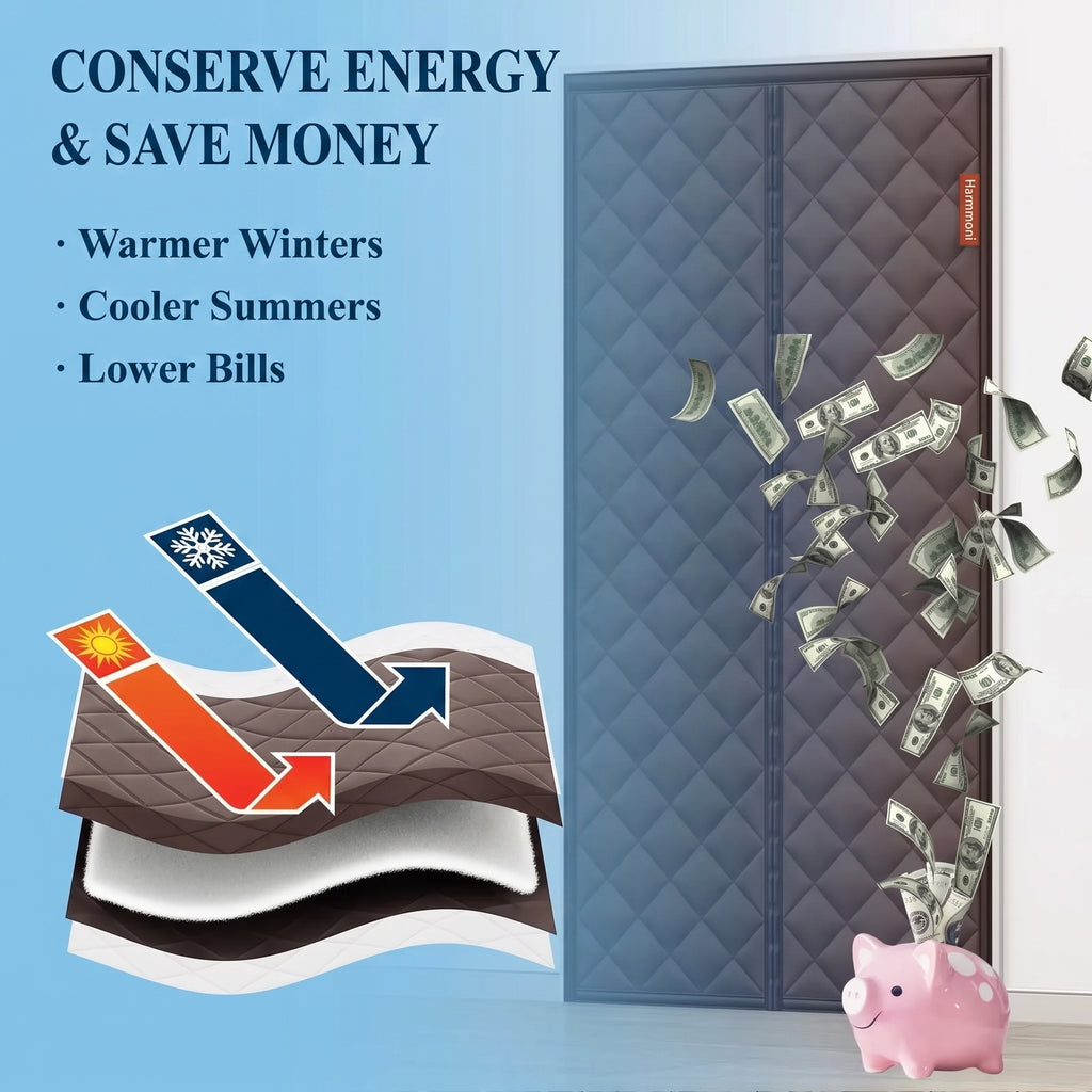 Insulated Magnetic Door Curtain