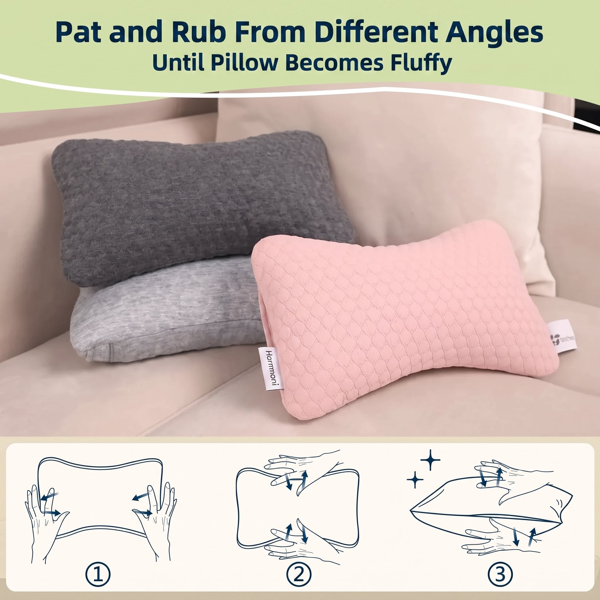 Cotton Travel Pillow 2 Pack