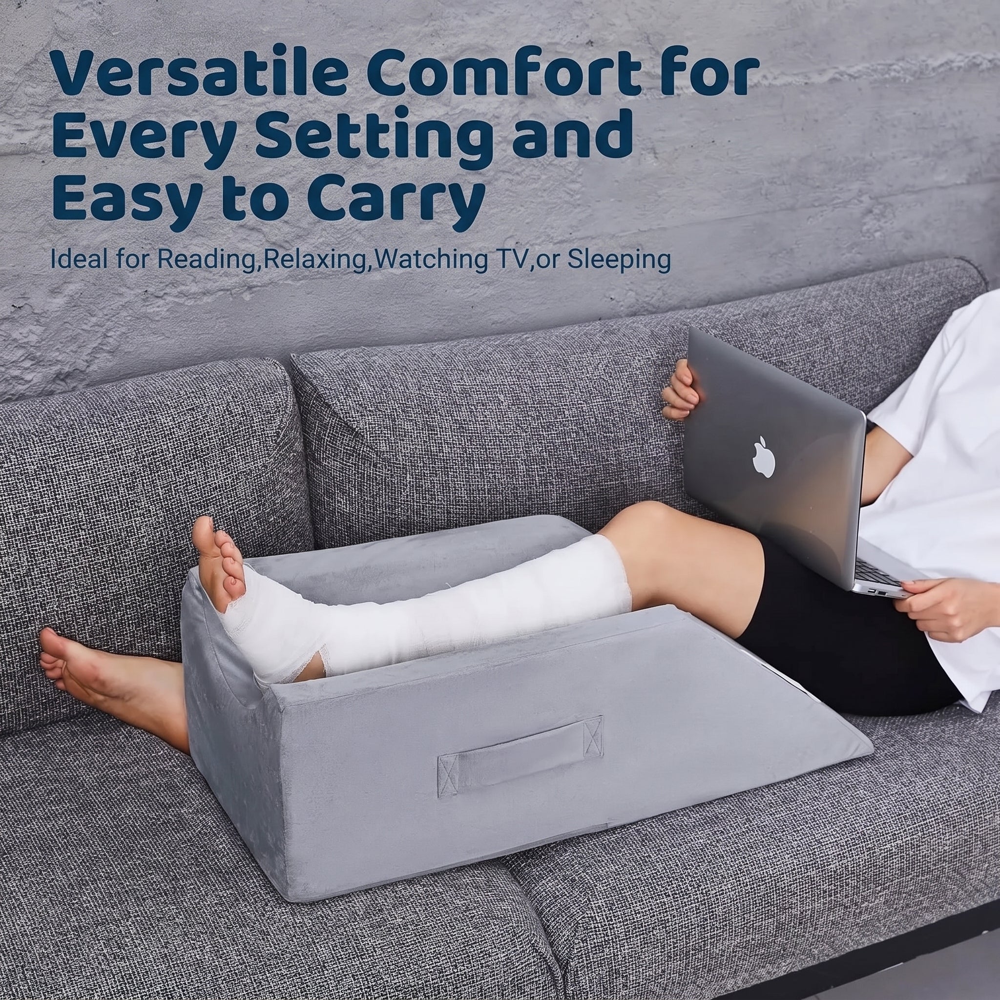 Velvet Leg Elevation Wedge Pillow