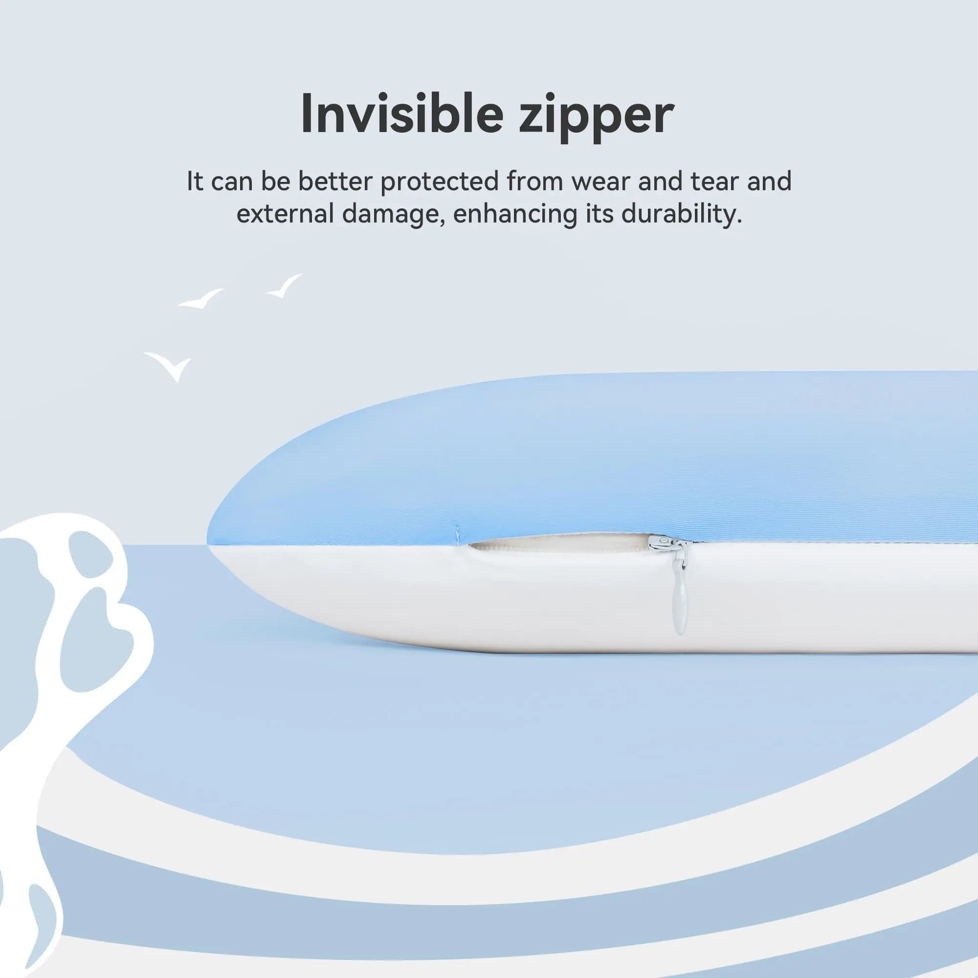 Slim Bamboo Memory Foam Pillow