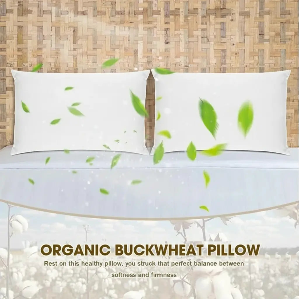 Adjustable Buckwheat Hull Bed Pillow