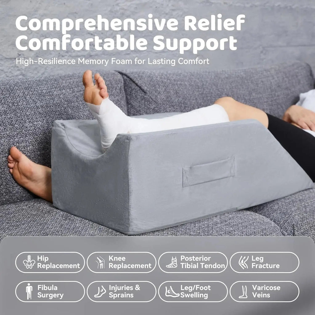 Velvet Leg Elevation Wedge Pillow