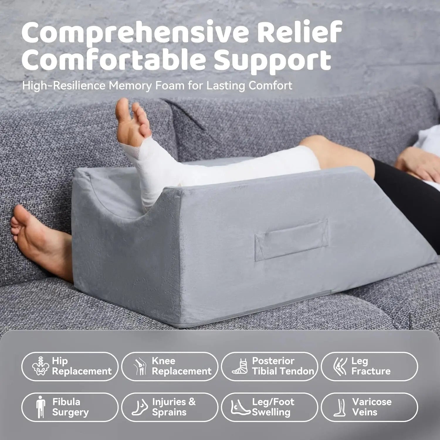 Velvet Leg Elevation Wedge Pillow