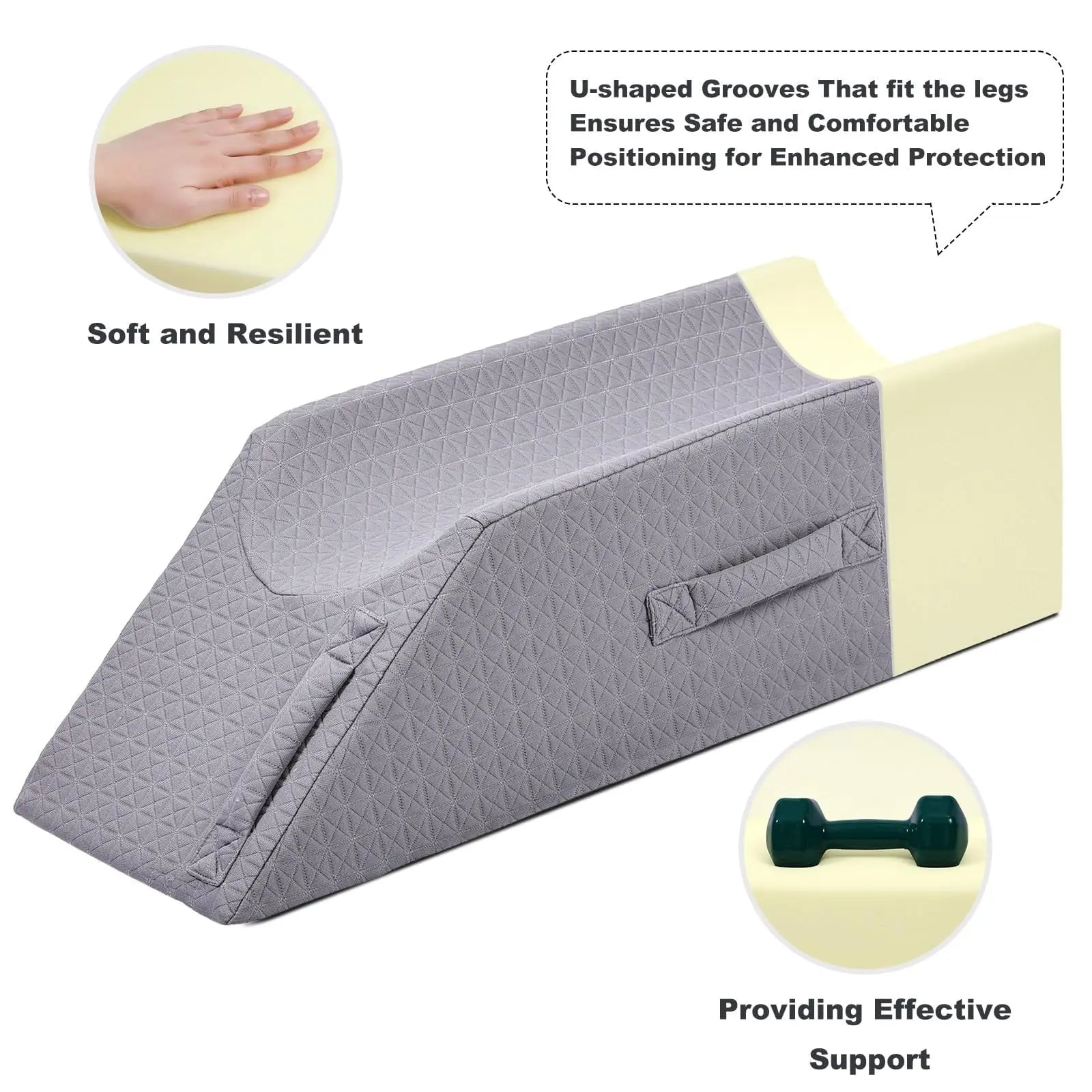 Velvet Leg Elevation Wedge Pillow