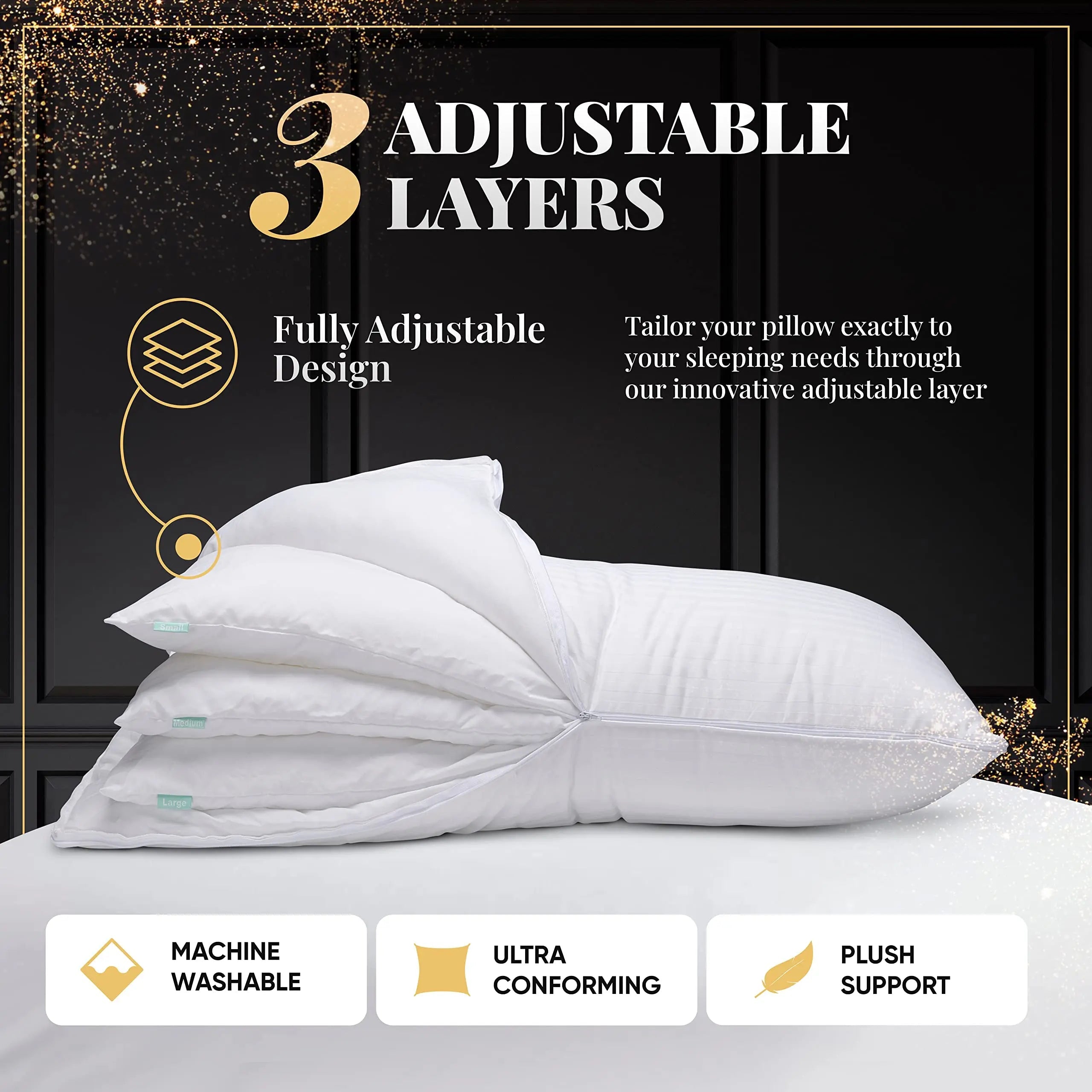 Queen Size Adjustable Cooling Pillow