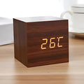 Sound Activated Wooden Alarm Clock, USB or AAA battery power