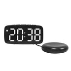 Vibrating Bedside Alarm Clock, bedside or desktop footprint